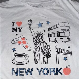 Womens New York Graphic Tee - White